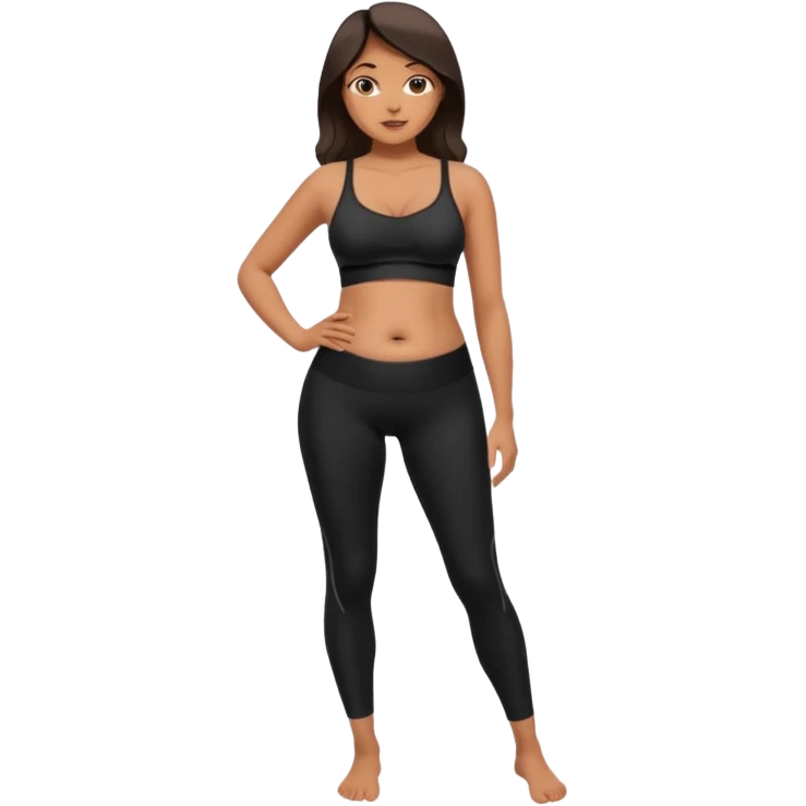 legging brassière noir gonflé ventre femme  emoji