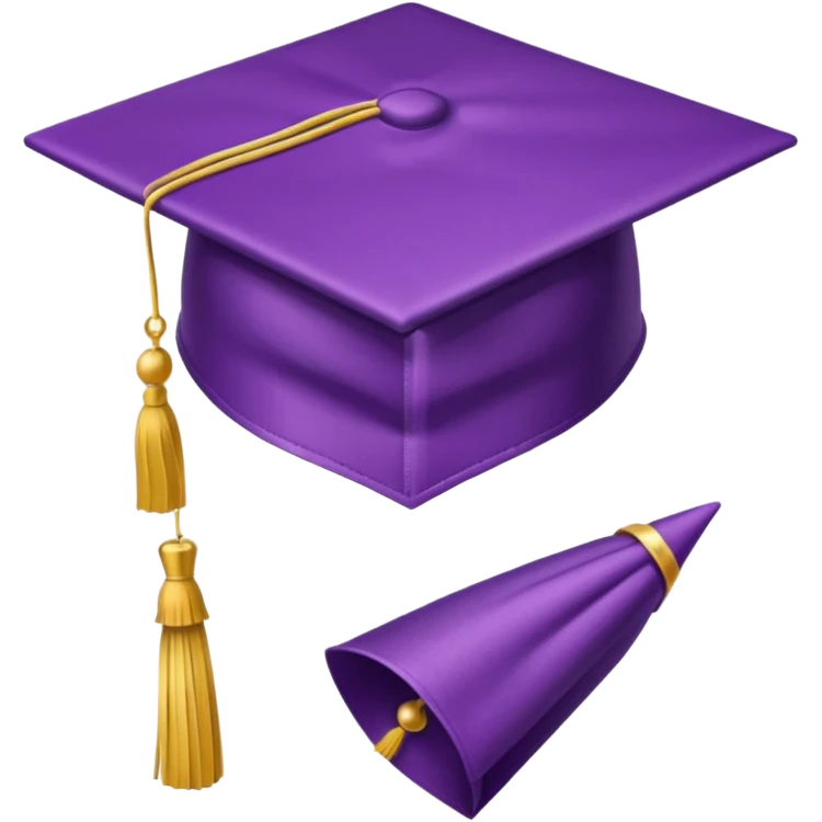 lilac standard graduation cap emoji