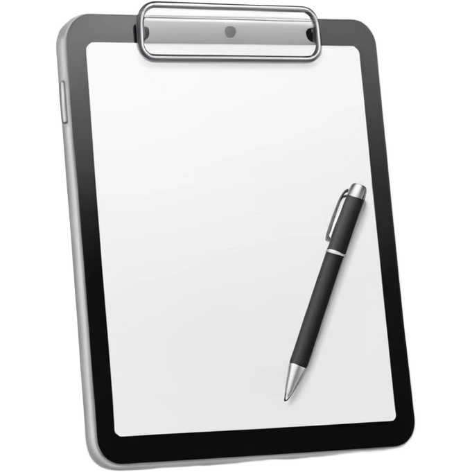 digital notepad with no clip emoji