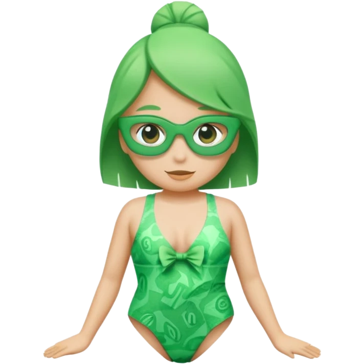 money wearing a swimsuit  emoji