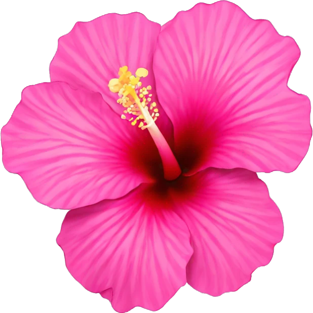 pink hibiscus emoji