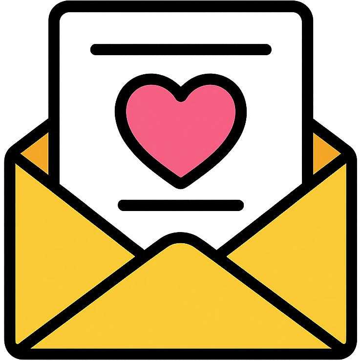 Romantic letter emoji