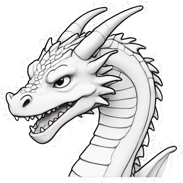Dragon lineart emoji