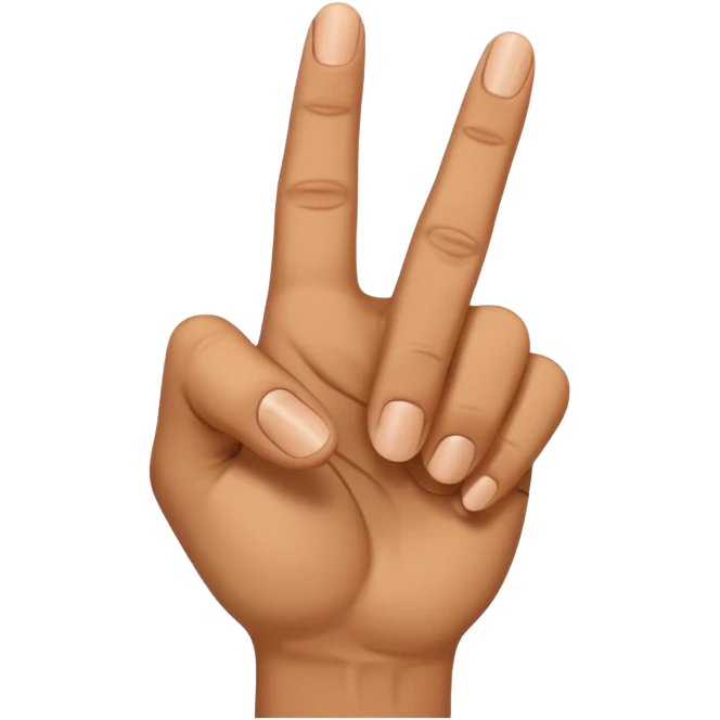 Now bend the middle finger only emoji