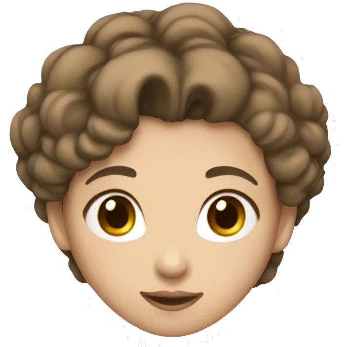 Princess with brown short hair and white skin  emoji