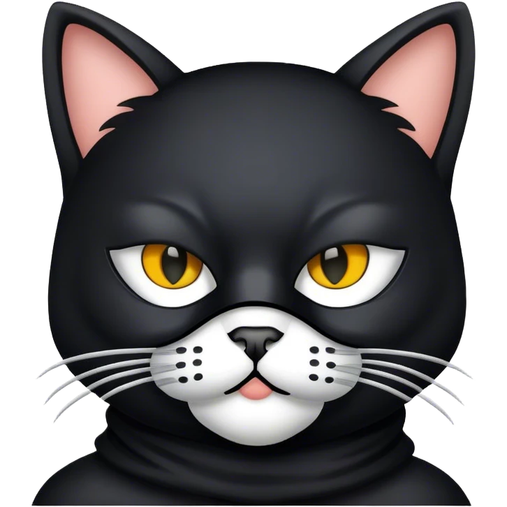 cat with buglar mask emoji