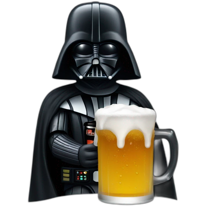 Darth vader drinking beer emoji