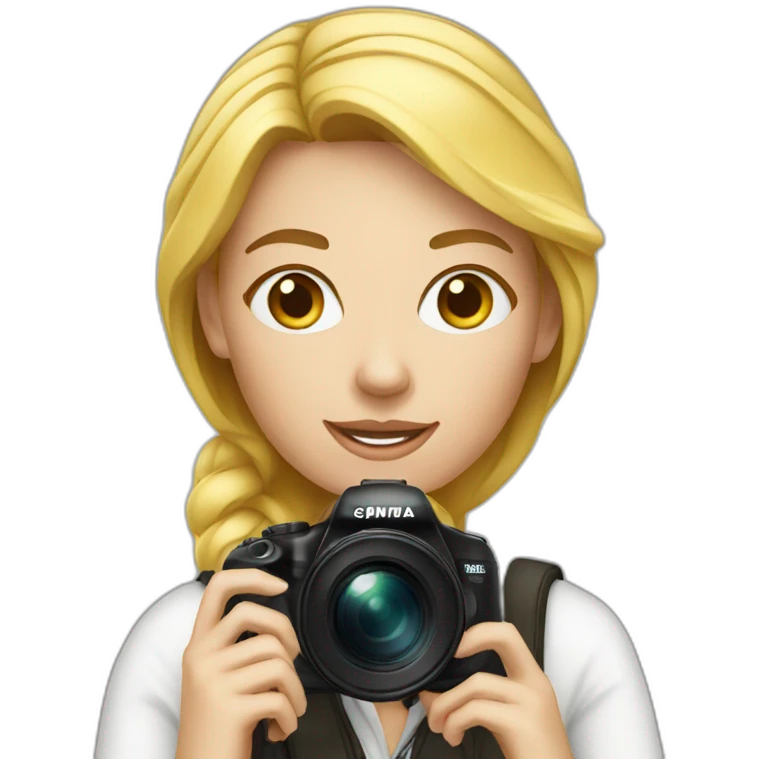 white woman photographer emoji