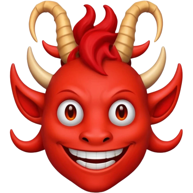 Red devil smiling emoji