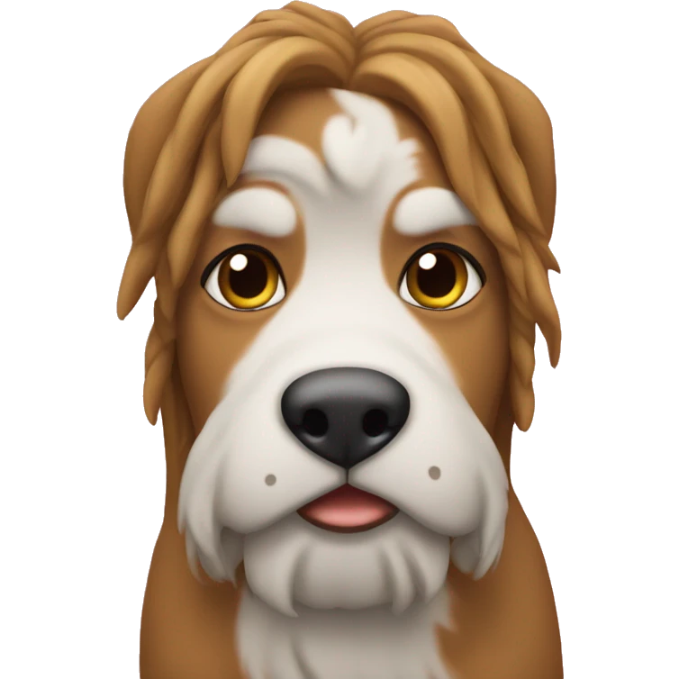 Meu dos cabelos castanhos, emoji