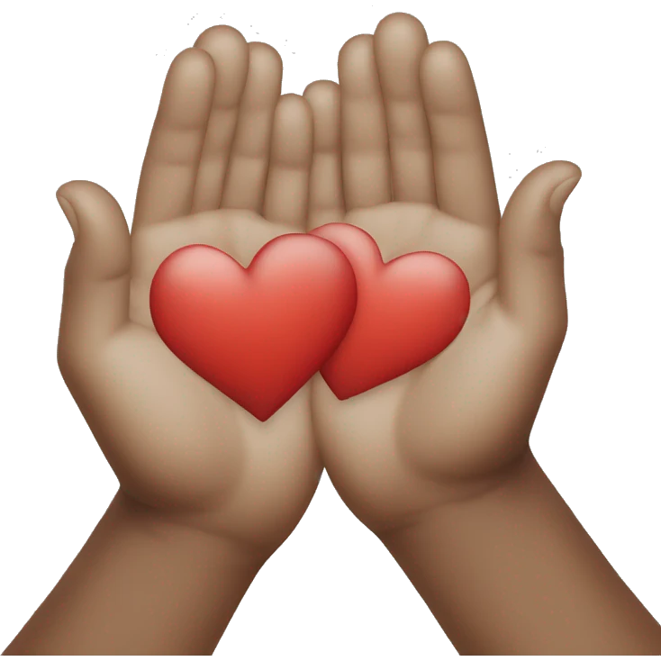 Heart with whte hands emoji