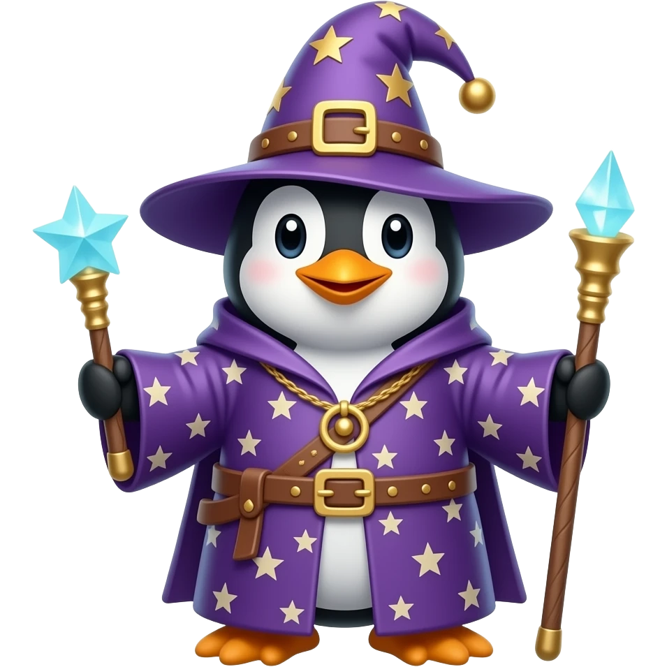 Penguin Wizard emoji