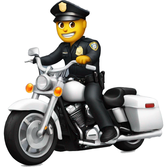 Cop on a Harley  emoji