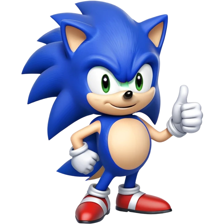 Sonic the Hedgehog giving a thumbs up emoji