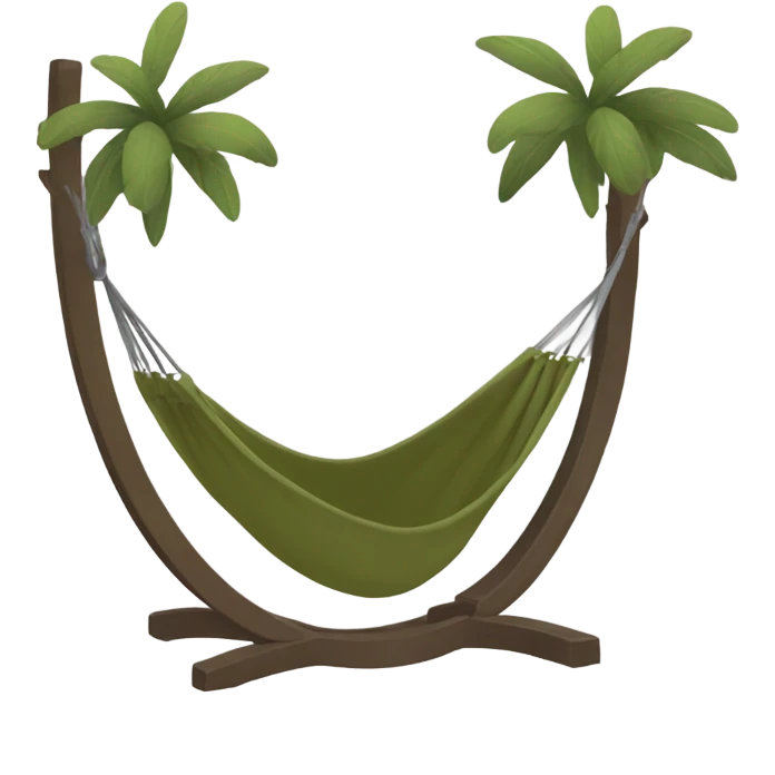 Olive green outdoor hammock emoji