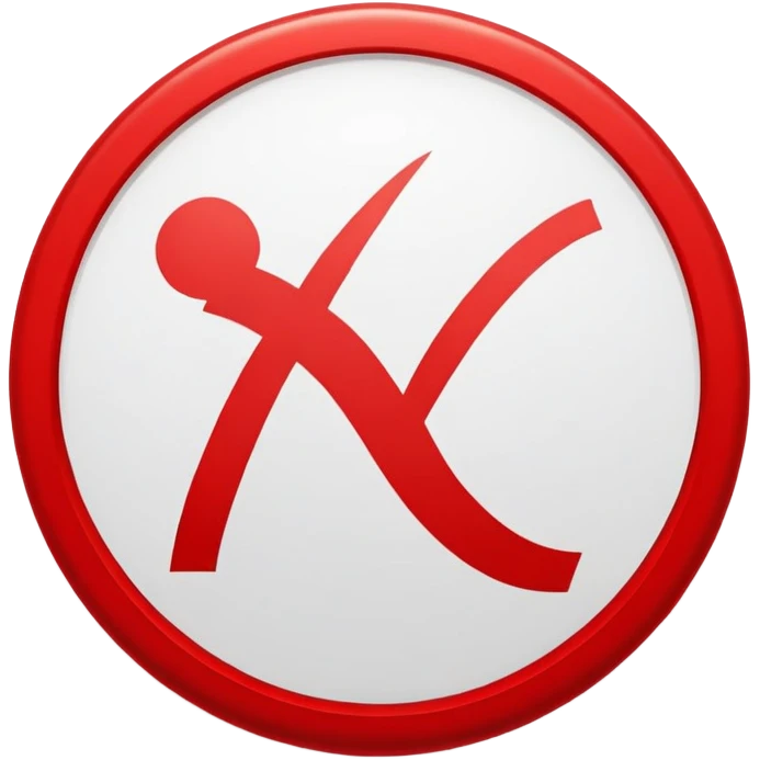 18+ age restriction symbol, red circle with white text emoji