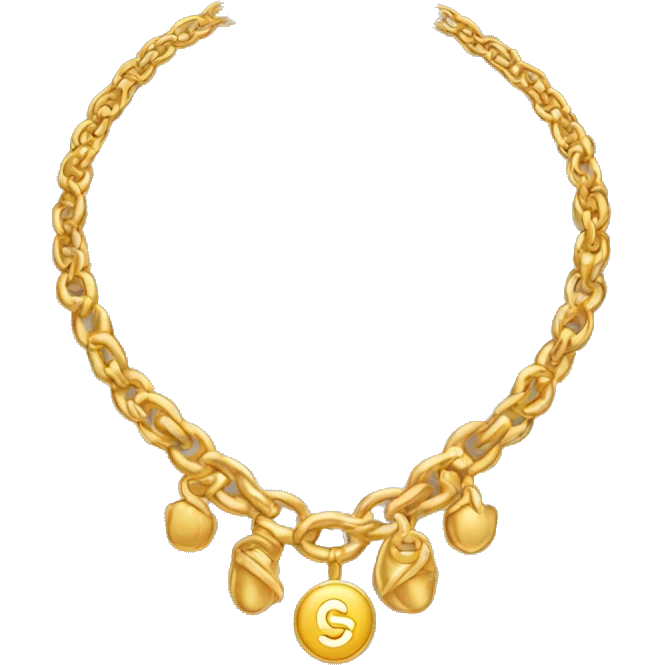 Gold necklace  emoji