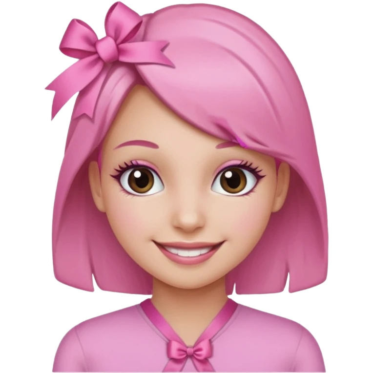 pink christmas girl with ribbon emoji