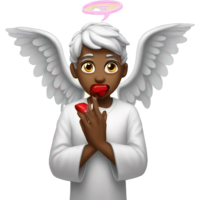 Angel devil blowing kisses emoji