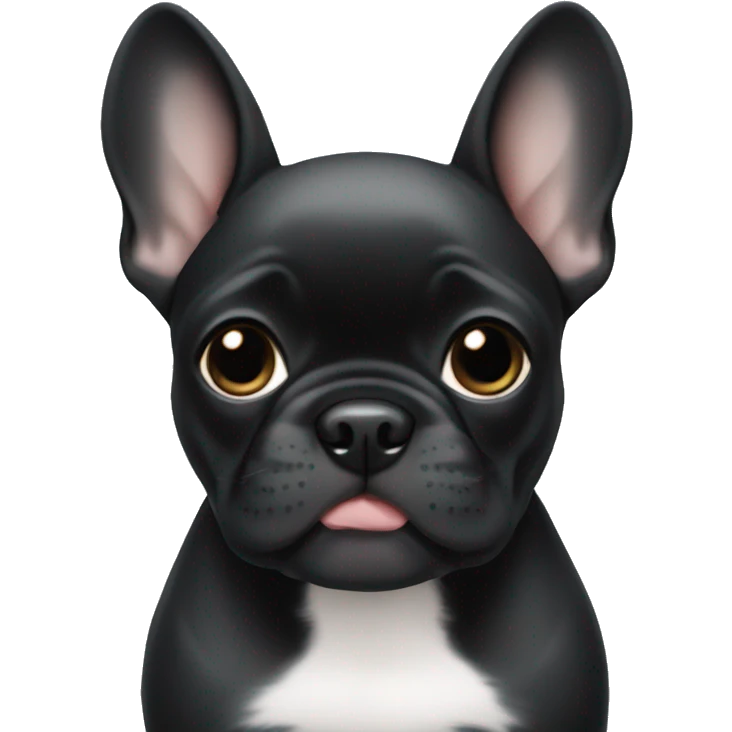 Black Frenchie puppy emoji