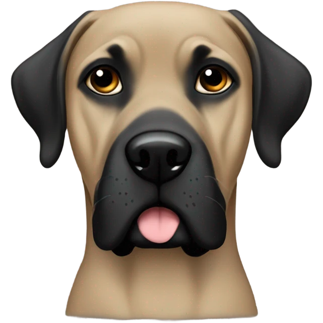 Black boxador black eyes emoji