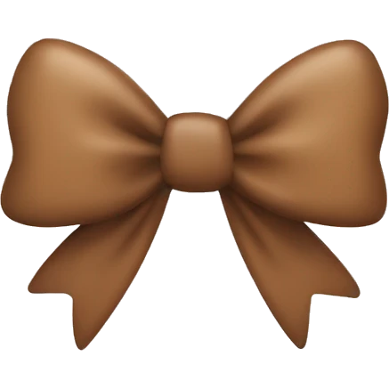 brown cutesy bow  emoji