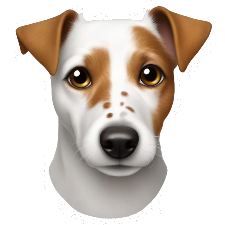 white Jack Russell  with freckles  emoji