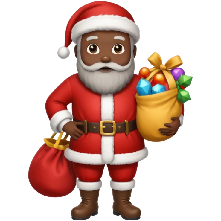 Black santa emoji