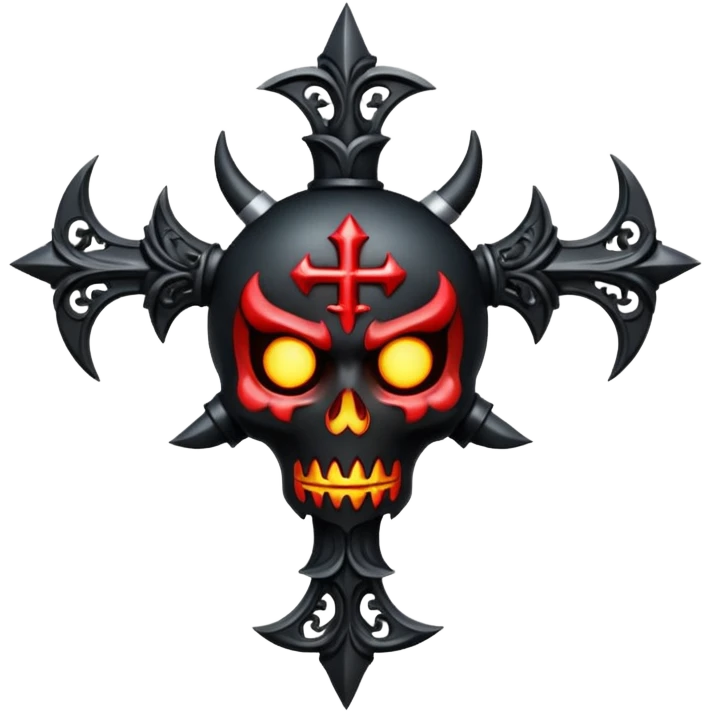 Cruz satanica emoji