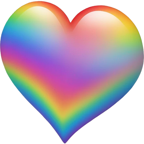 gradient rainbow heart  emoji