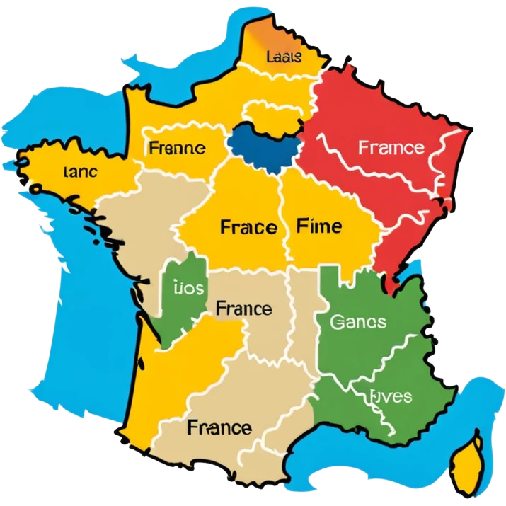 carte de la france emoji