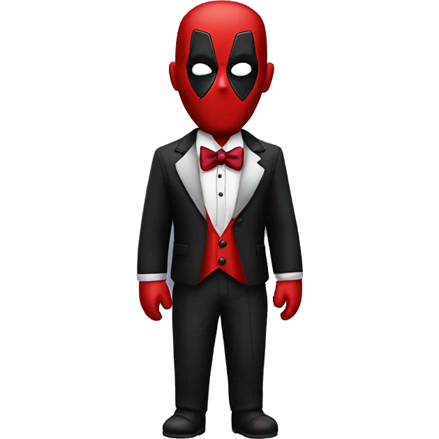 Deadpool in a tuxedo emoji