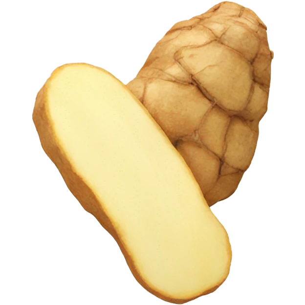 sliced ginger root emoji