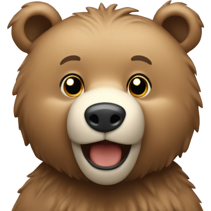 Light brown bear with snowflake  emoji