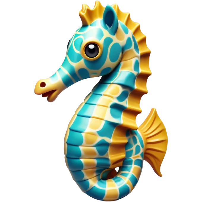 Cinematic Realistic Comical Sea Horse Portrait Emoji, Head tilted dramatically with an exaggeratedly amused expression, featuring a striking, finely detailed body with bold, whimsical patterns and wide, expressive eyes full of playful disbelief, rendered with natural, vibrant hues and realistic texture; high shine, dramatic yet playful, styled with an air of cheeky aquatic mischief, soft glowing outline, capturing the essence of a spirited and over‐the‐top sea horse that looks ready to bob its way into viral fame! emoji