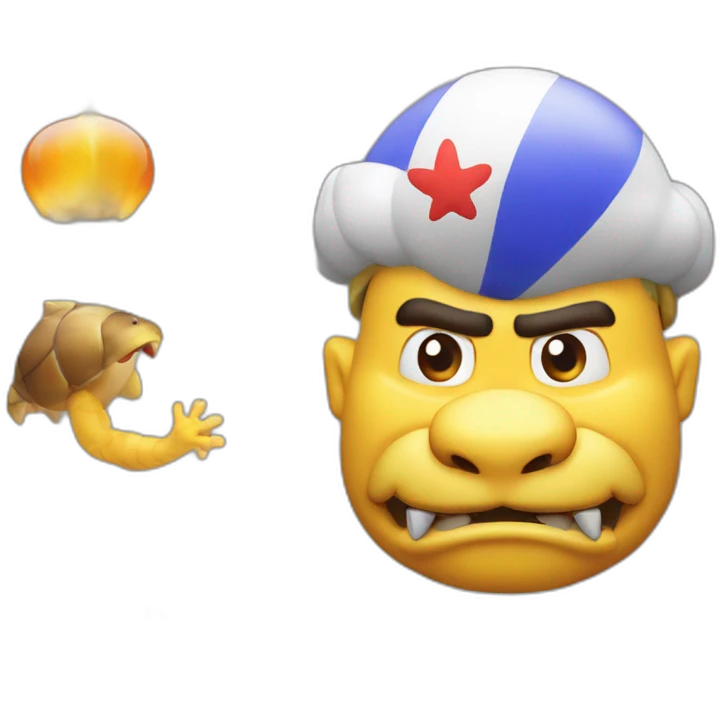 Bowser qui tue Marine le Pen emoji
