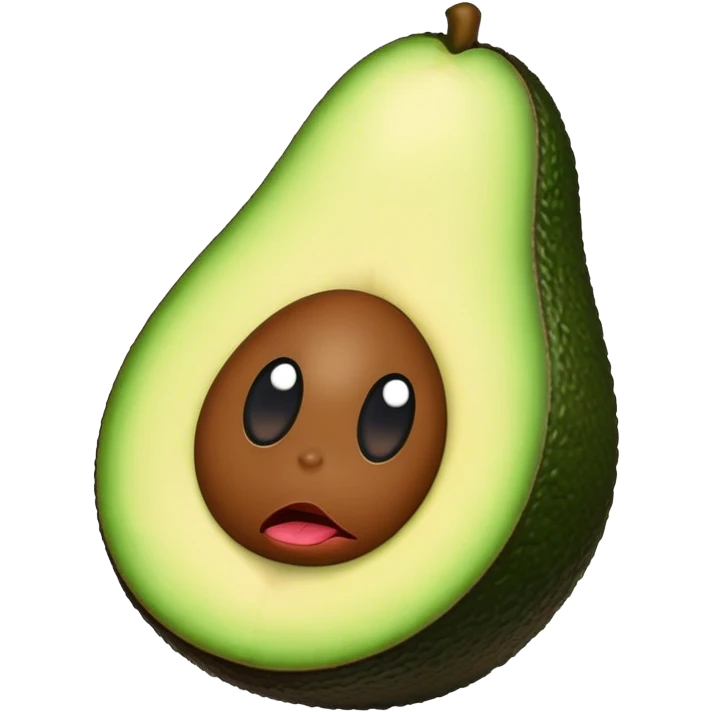 Avocado with big lips emoji