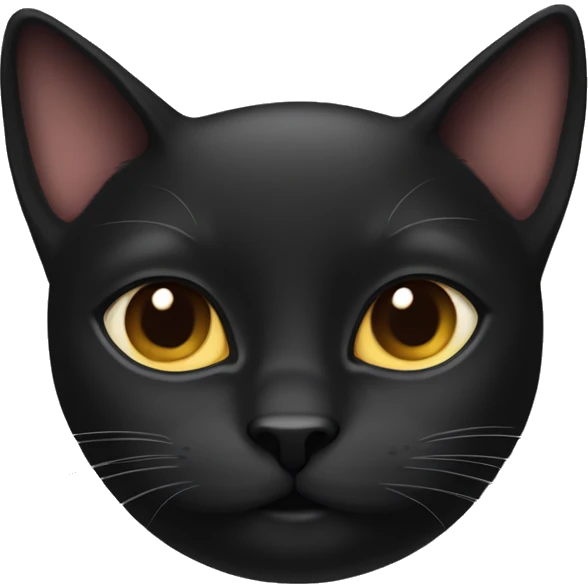 Black cat purring emoji
