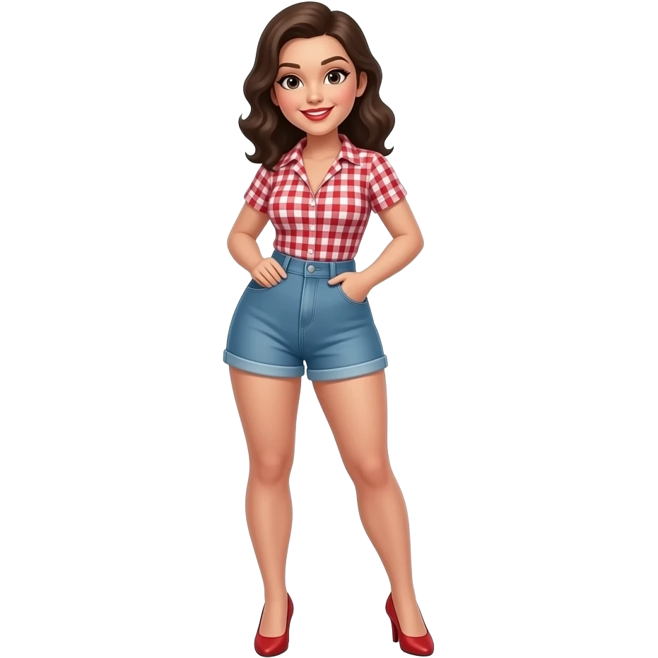 eccentric pin-up model from head to toe emoji