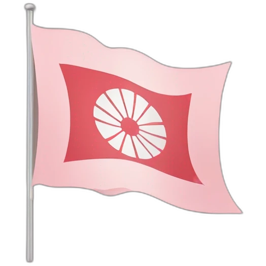 Flag of Japan with a sakura emoji