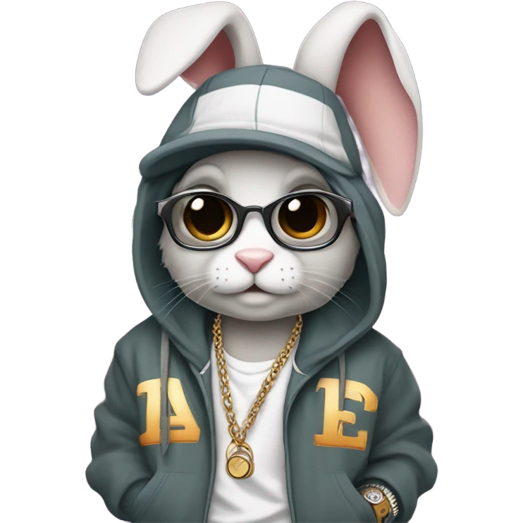 Hip hop rabbit emoji