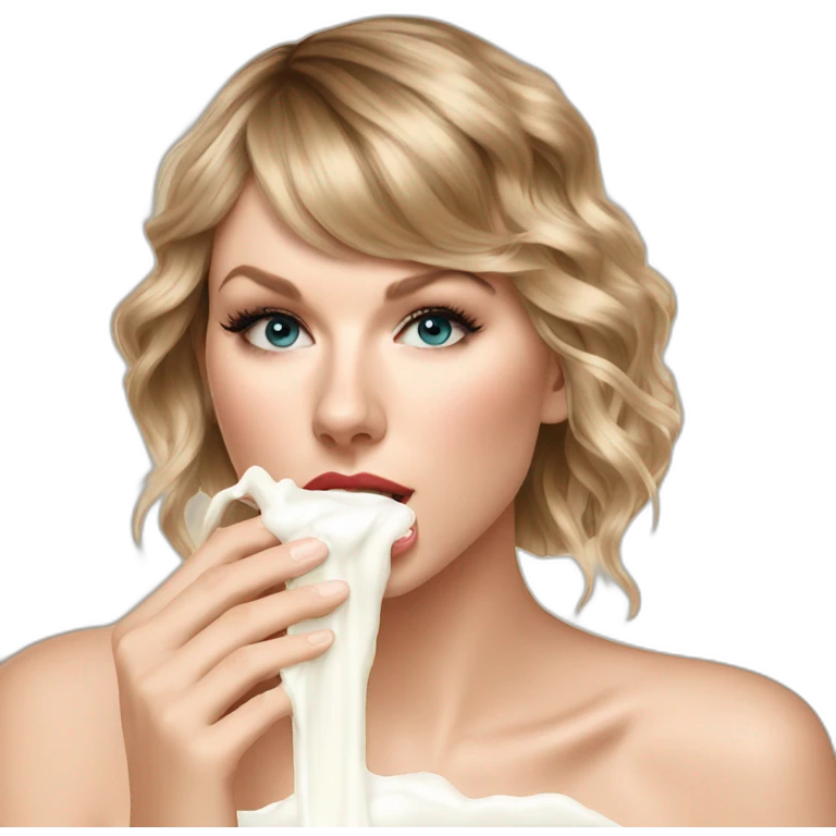 taylor-swift-selfie-milk-on-face-dripping emoji