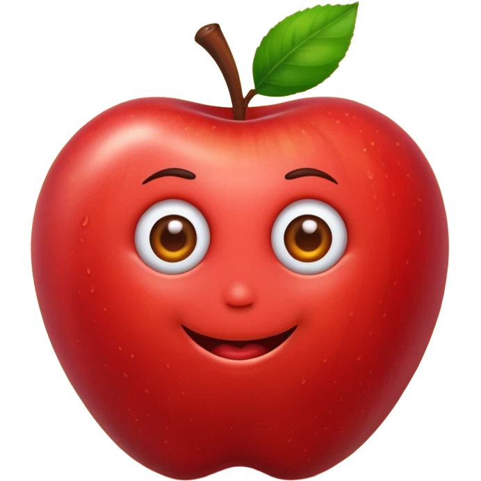 worm in apple emoji