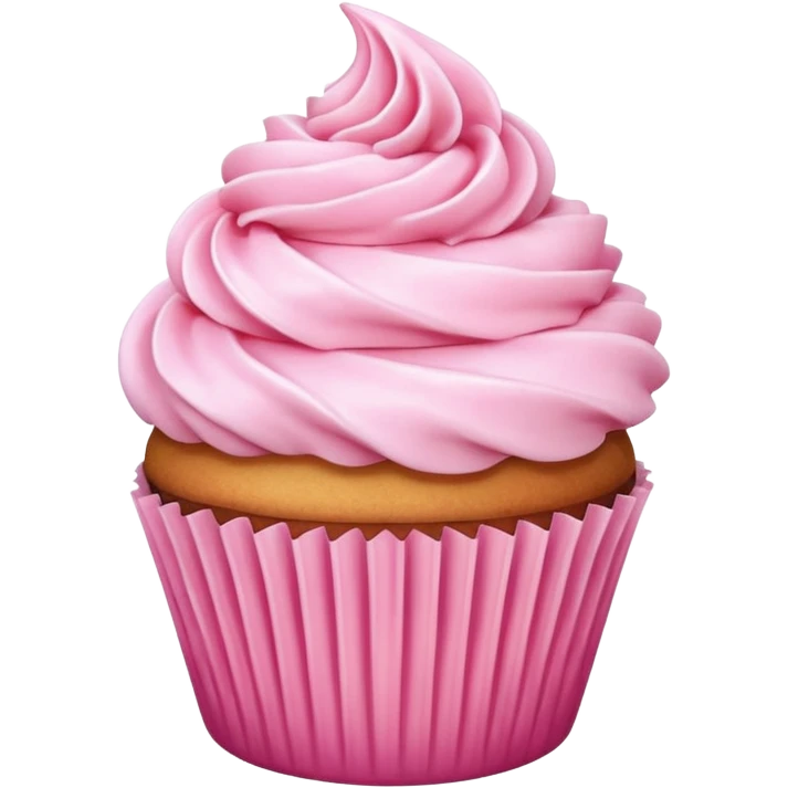 Cupcake with pink icing emoji