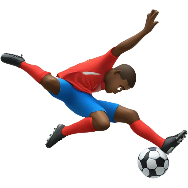 Football player found bycicel kick emoji