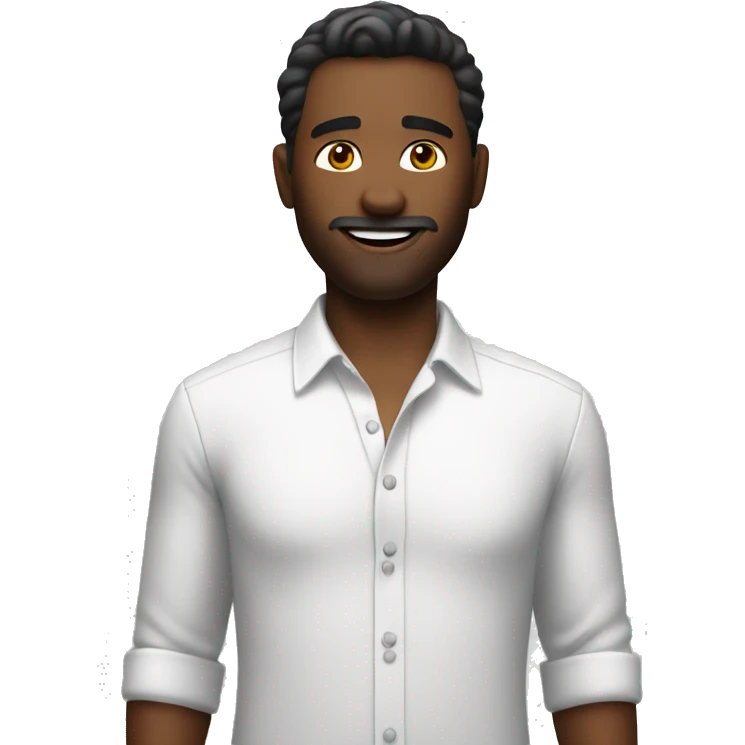 blurry solo male in white shirt emoji