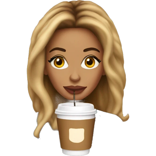 Beyoncé drinkin coffee emoji