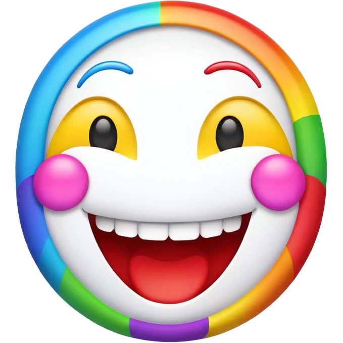 Rainbow smile ￼ emoji