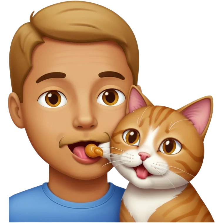 Hot guy licking a cat emoji