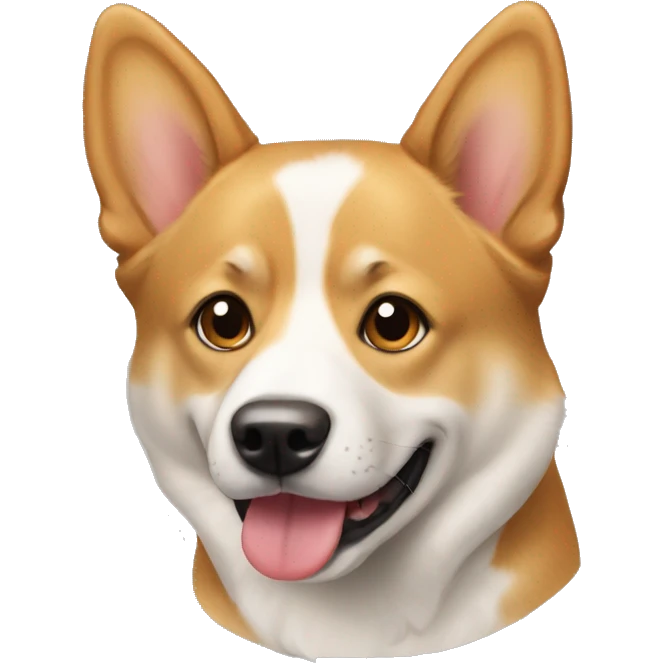  A Dog mixed with jindo and welsh corgi emoji